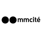Logo with two black circles followed by the text 'mmcité' in lowercase letters